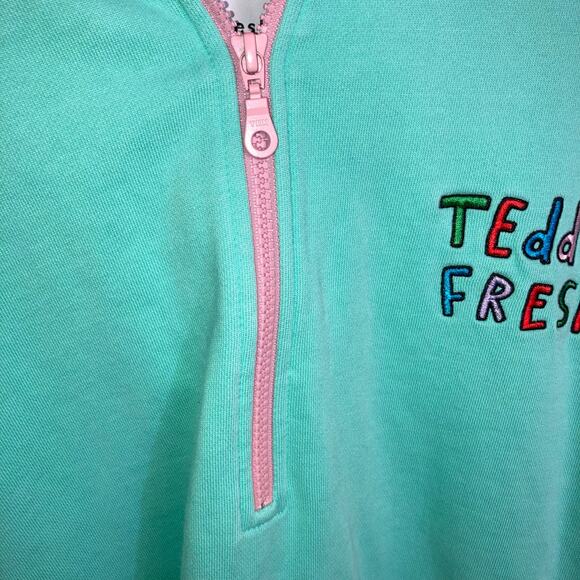 Teddy Fresh I Need A Hug Quarter Zip Hoodie Sweatshirt Pullover Size L Large - Picture 11 of 16